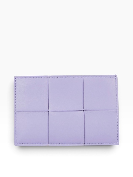 Bottega Veneta Handbags - Bottega Veneta Lavender Intrecciato Mini Card Holder - EUC